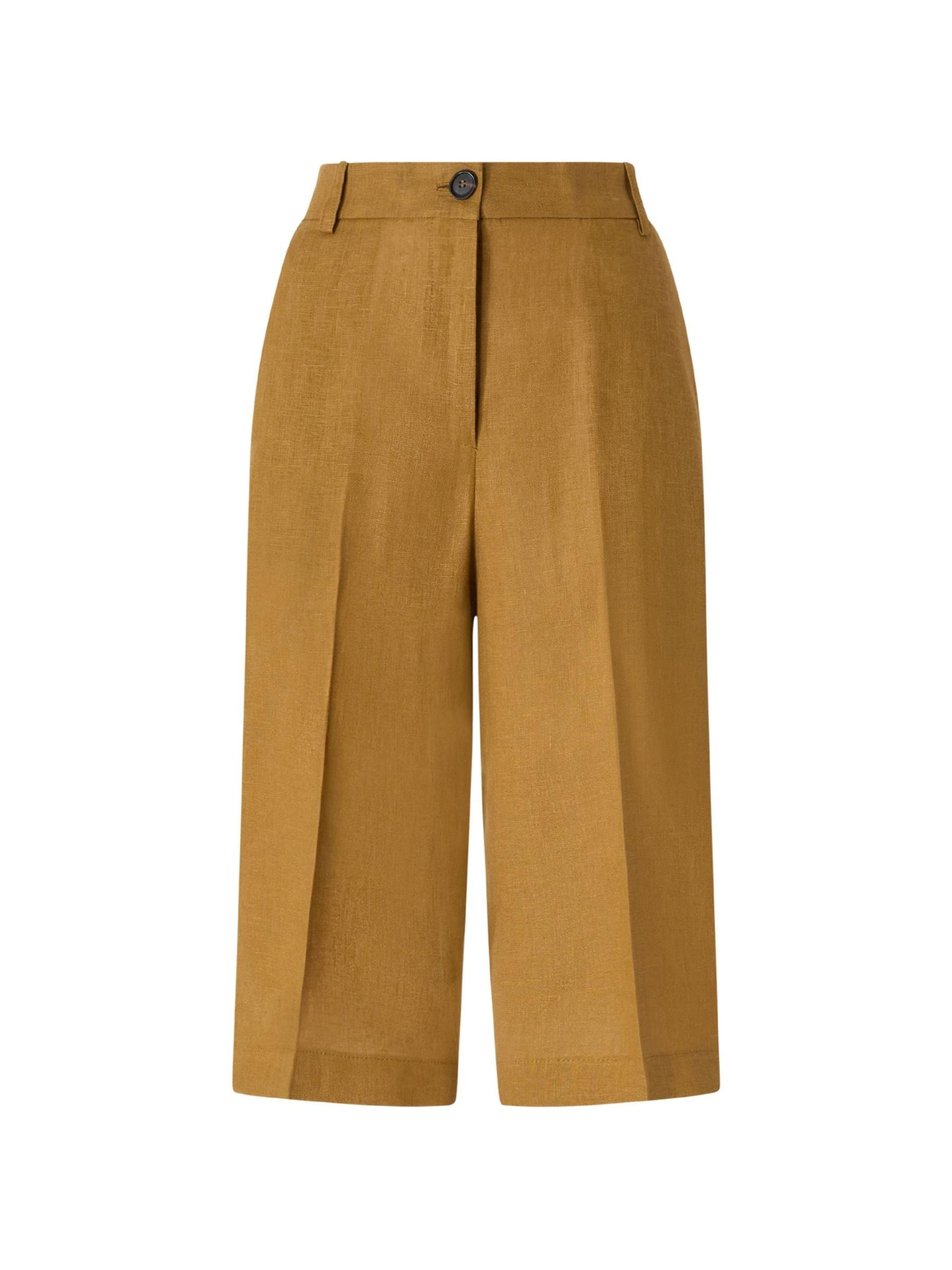 Regular Pantalon 'PINKO CATTOLICA BERMUDA TELA DI LINO BERMUDA' PINKO en marron : devant