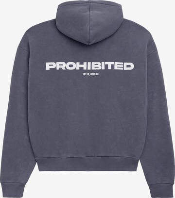 Sweat-shirt Prohibited en gris