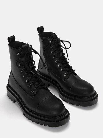 Pull&Bear Boots med snörning i svart