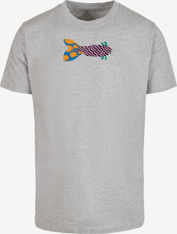 Merchcode Shirt 'Yellow Submarine - Fish No. 1' in Grijs: voorkant