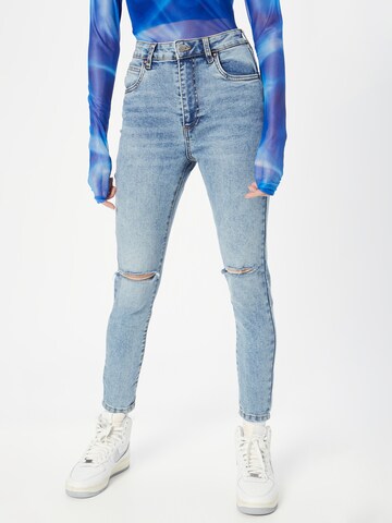 Skinny Jeans de la Cotton On pe albastru: față