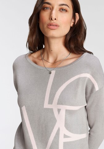LAURA SCOTT Sweater 'LOVE' in Grey