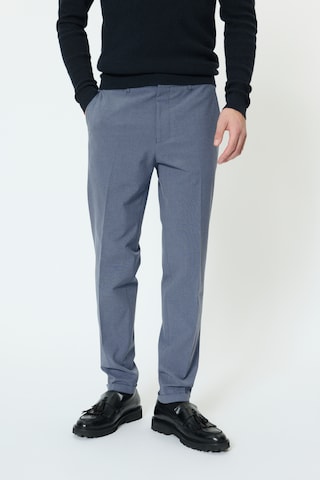 Matinique Slimfit Bukser med fals 'Aliam' i blå: forside