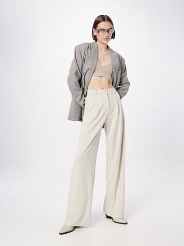 Wide Leg Pantalon à pince 'I Love It' NLY by Nelly en beige