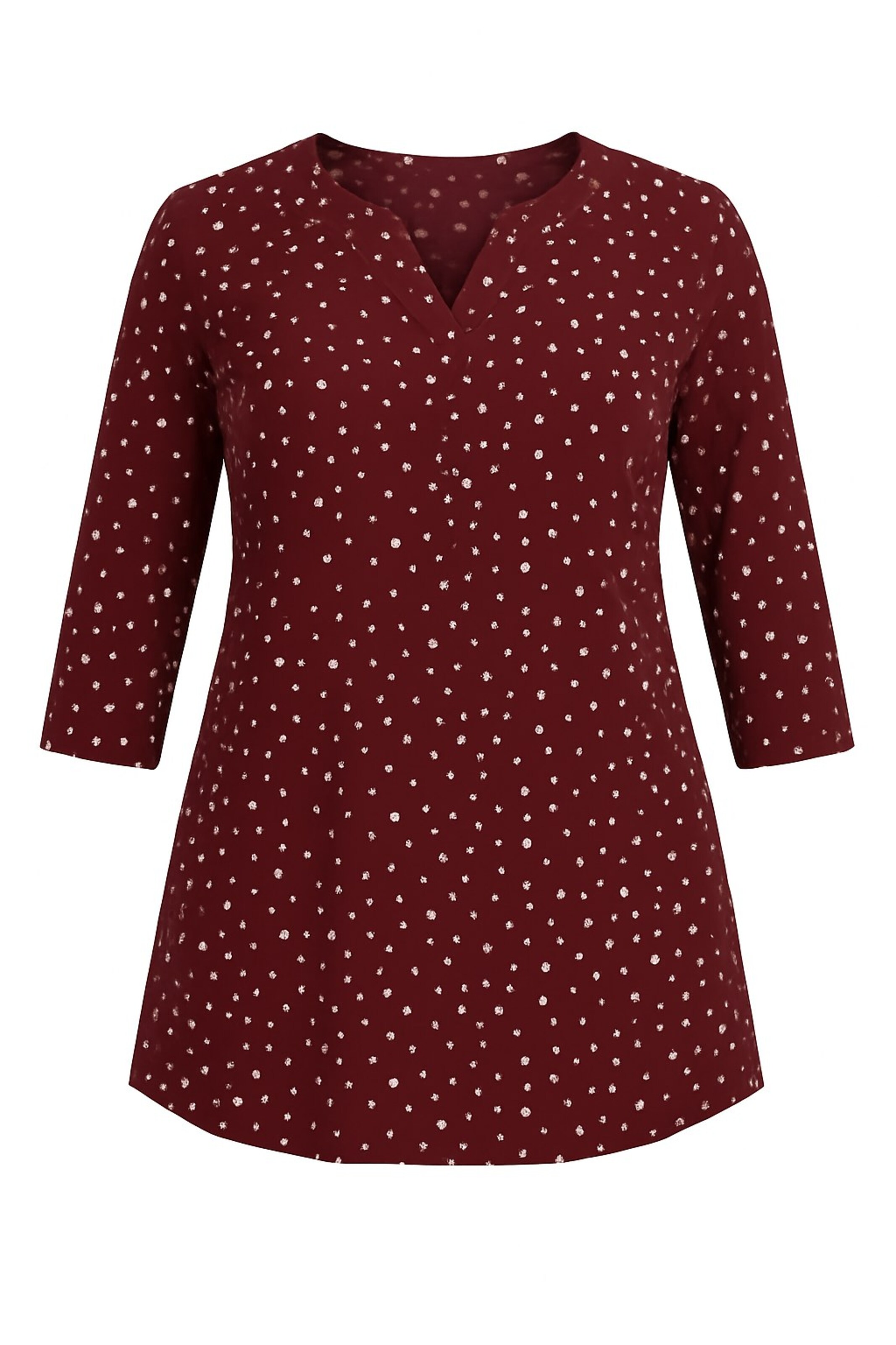 Shape Of You Bluse in hellgelb / bordeaux, Produktansicht