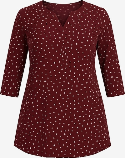 Shape Of You Bluse in hellgelb / bordeaux, Produktansicht