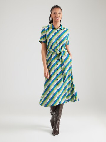 King Louie Košeľové šaty 'Olive' - Modrá: predná strana