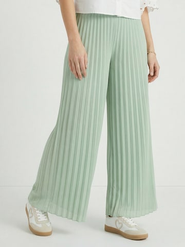 Guido Maria Kretschmer Women Широкий Штаны 'Samantha' в Зеленый: спереди