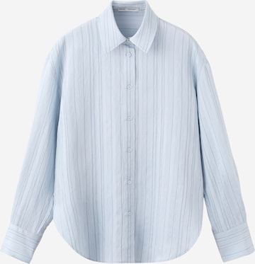 MANGO Bluse in Blau: Vorderseite