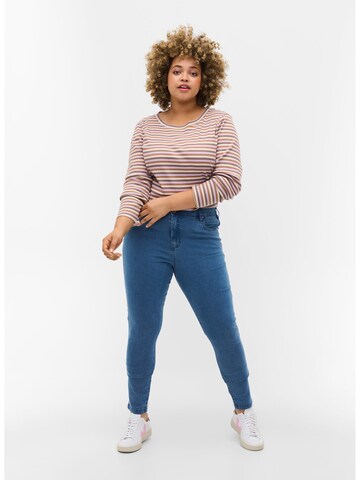 Slimfit Jeans 'AMY' de la Zizzi pe albastru