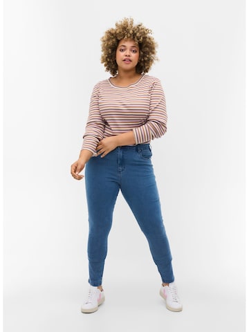 Zizzi Slimfit Jeans 'AMY' in Blau