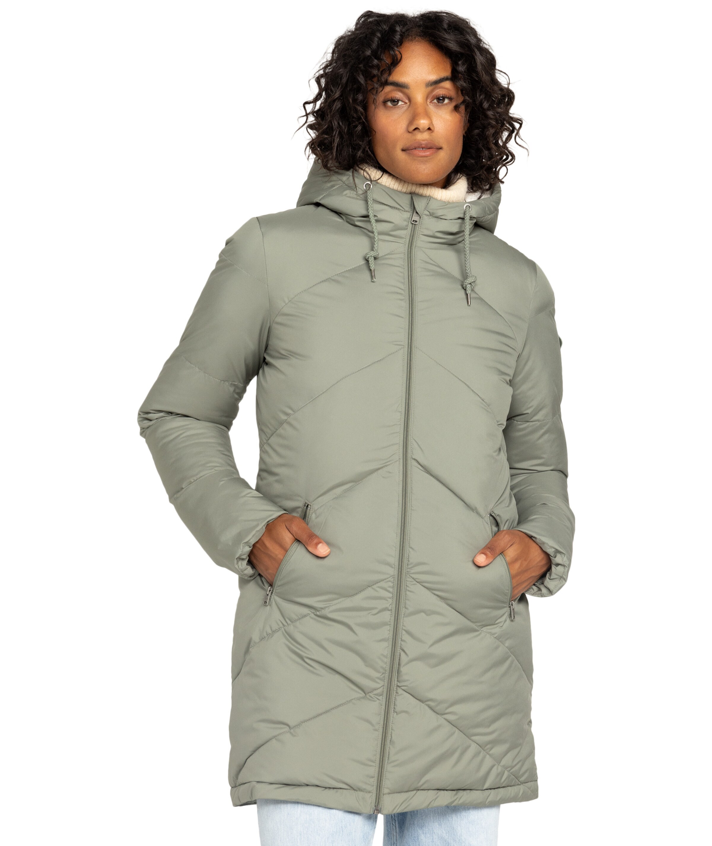 ROXY Athletic Jacket 'Better Weather' in Green: front