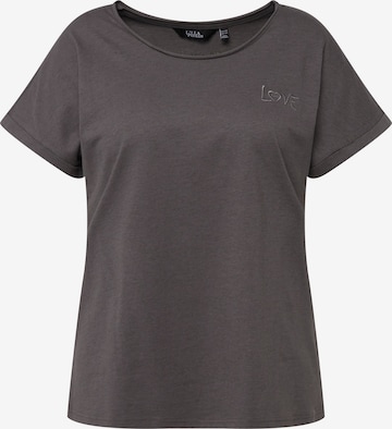 T-shirt Ulla Popken en gris : devant