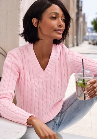 LASCANA Pulóver - rózsaszín