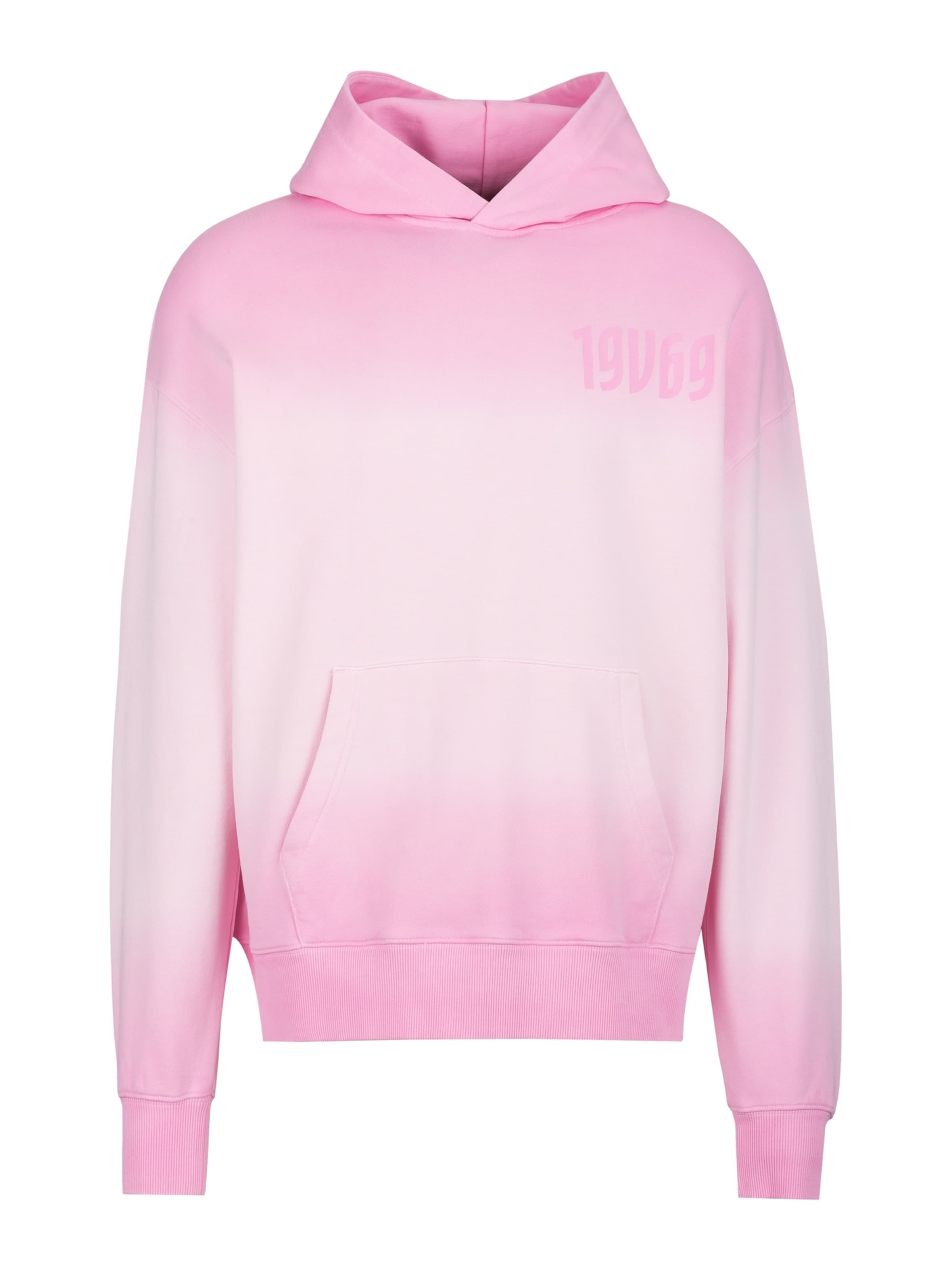 19V69 ITALIA Sweatshirt 'Quentino' in XXXL in de kleur Hemelsblauw / Rosa / Pastelroze / Wit, Productweergave
