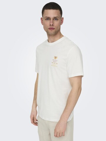 Only & Sons T-Shirt 'MANUEL' in Weiß: predná strana