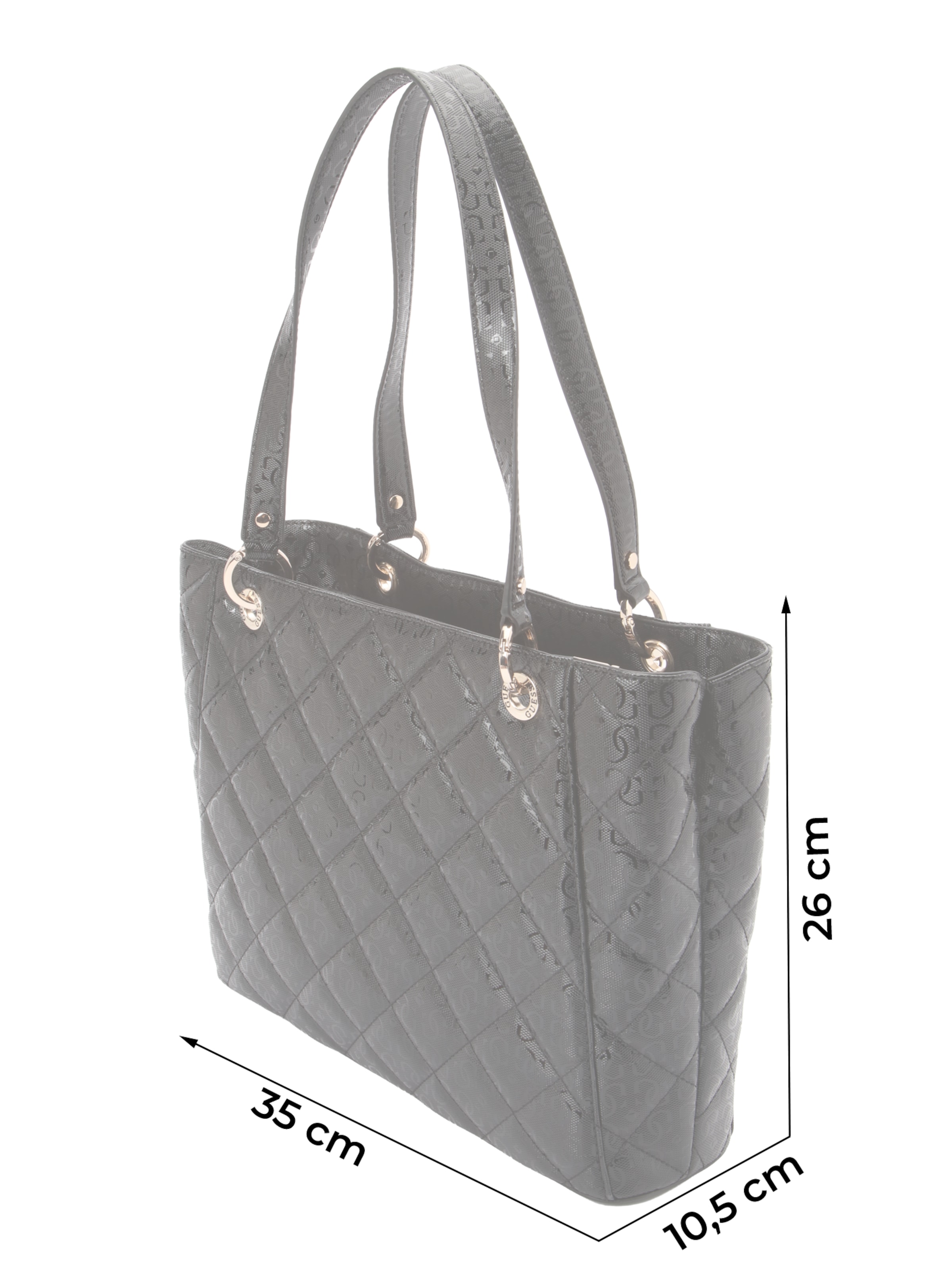 GUESS Schultertasche 'LIBBY NOEL' in Schwarz