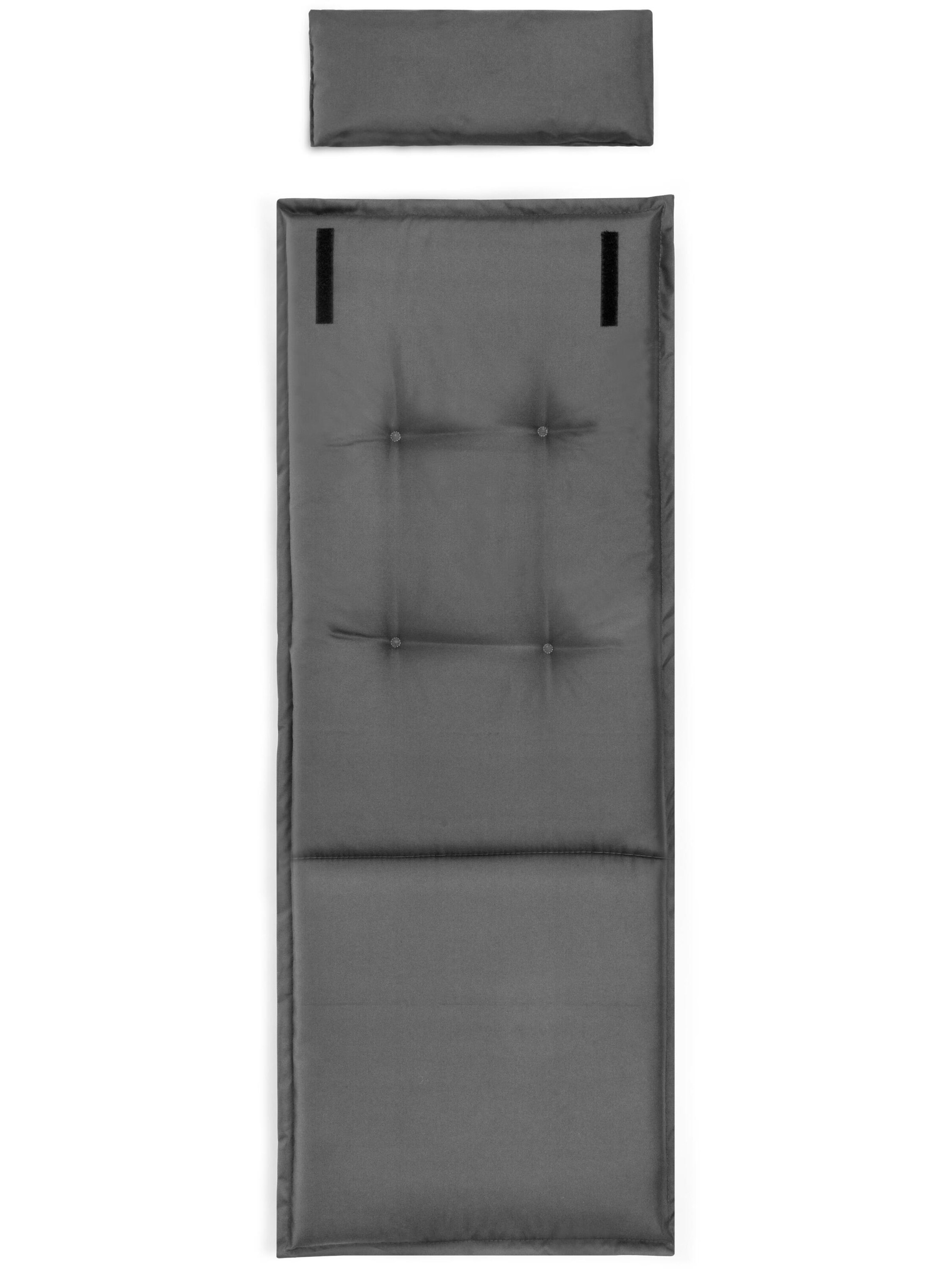 Aspero Stuhlauflage 'Palermo' in Grau: Vorderseite