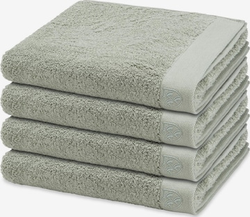 ROSS Towel 'Doubleface Stripes' in Green: front