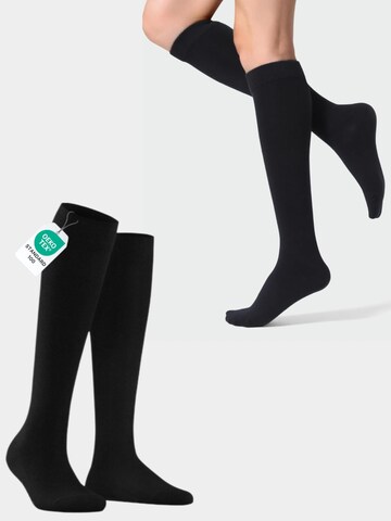 NERS Knee High Socks 'Novera' in Black: front