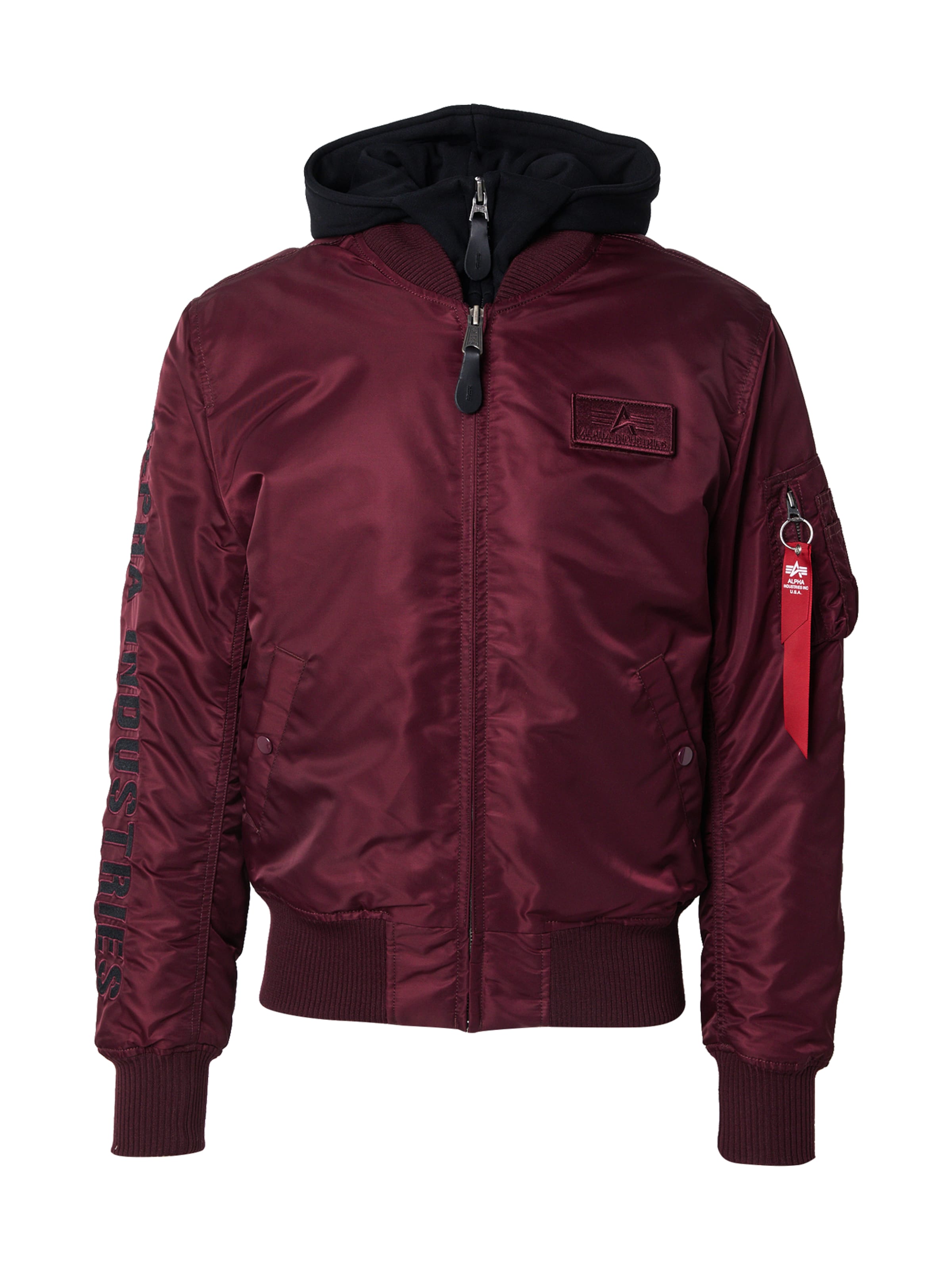 Veste mi-saison ALPHA INDUSTRIES en rouge : devant
