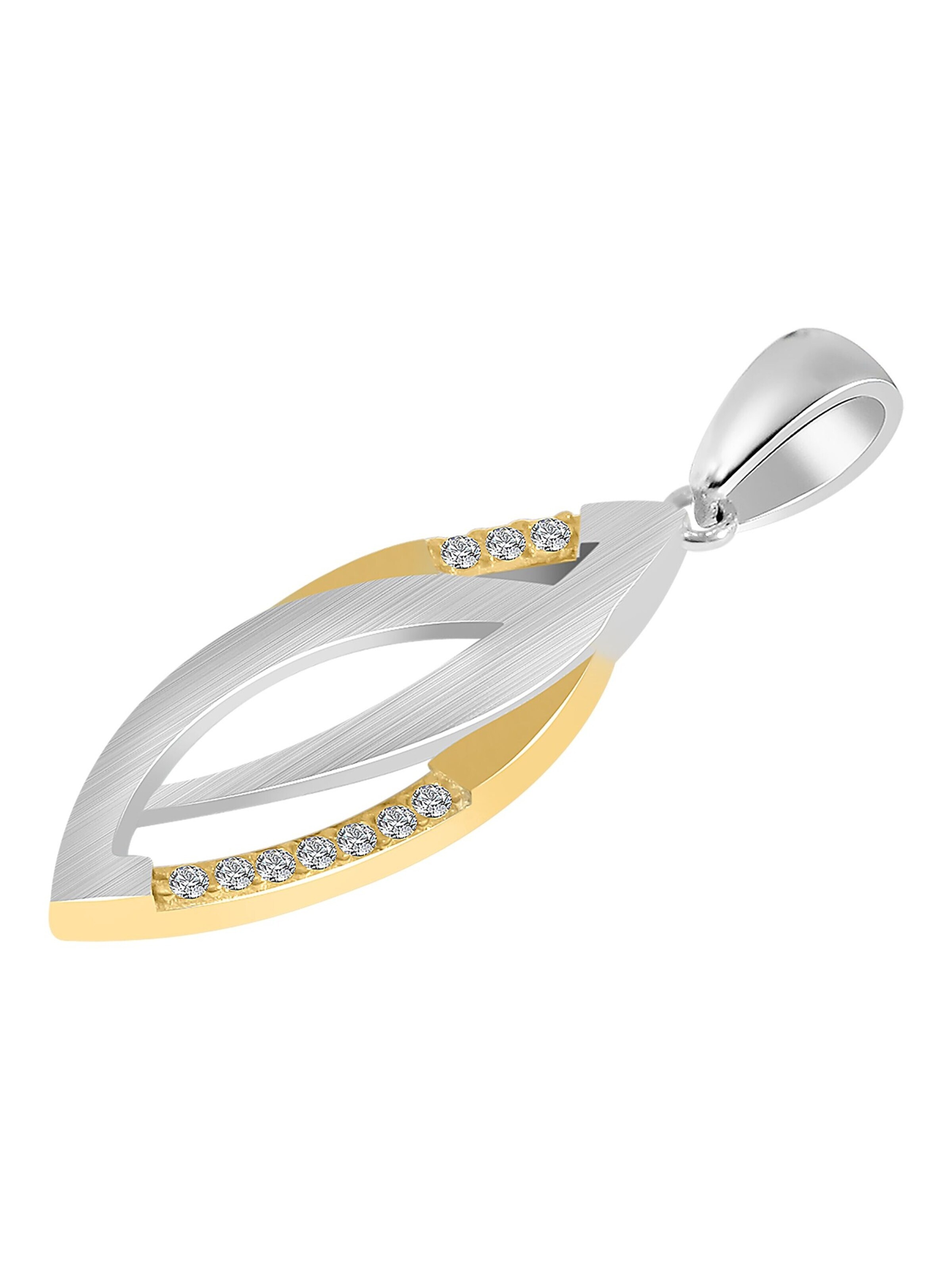 Akzent Pendant '"Aurelie" aus 925 Sterlingsilber, rhodiniert, langlebig' in Mixed colors: front