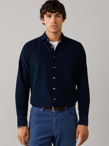 Hackett London Regular Fit Hemd in Blau: Vorderseite