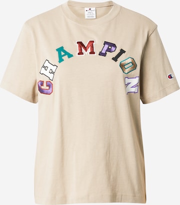 Champion Authentic Athletic Apparel - Camisa em bege: frente