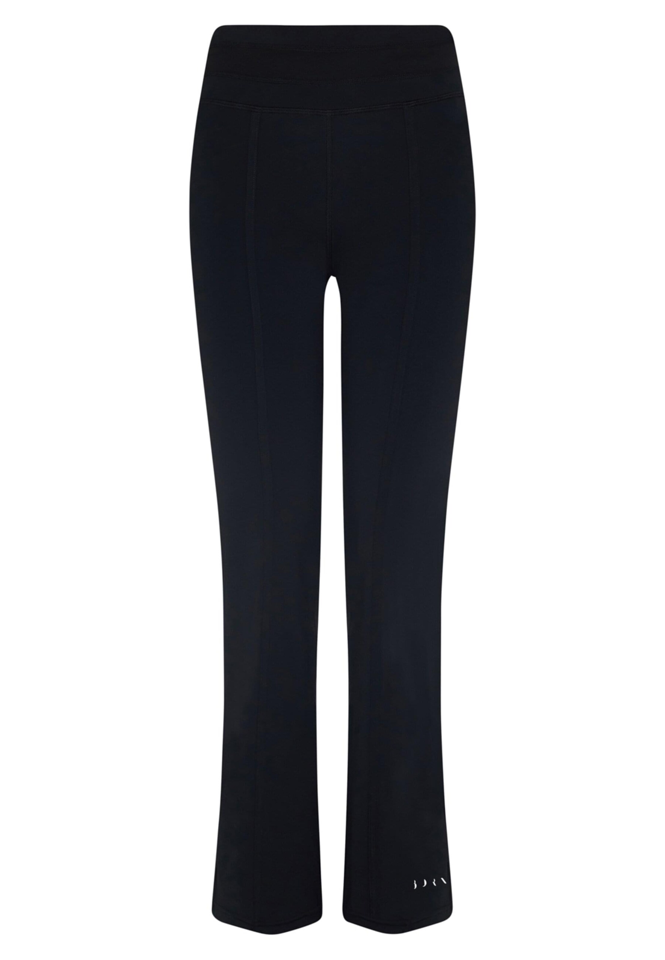 évasé Pantalon de sport 'Maeva' Born Living Yoga en noir : devant