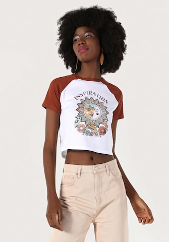 T-shirt Colin's en blanc : devant