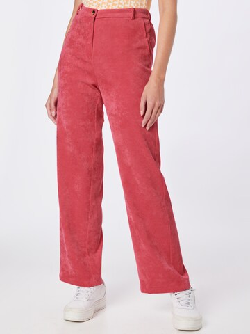 VILA Boot cut Pants 'VES' in Pink: front