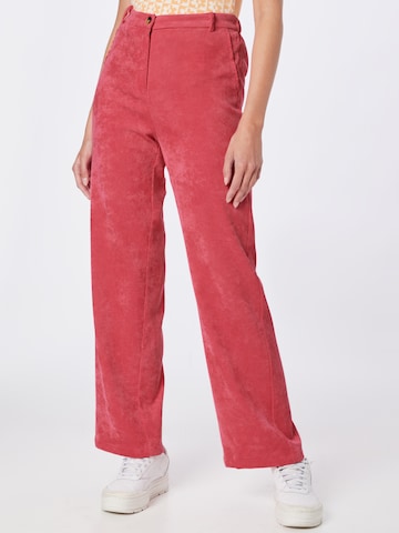 Bootcut Pantalon 'VES' VILA en rose : devant