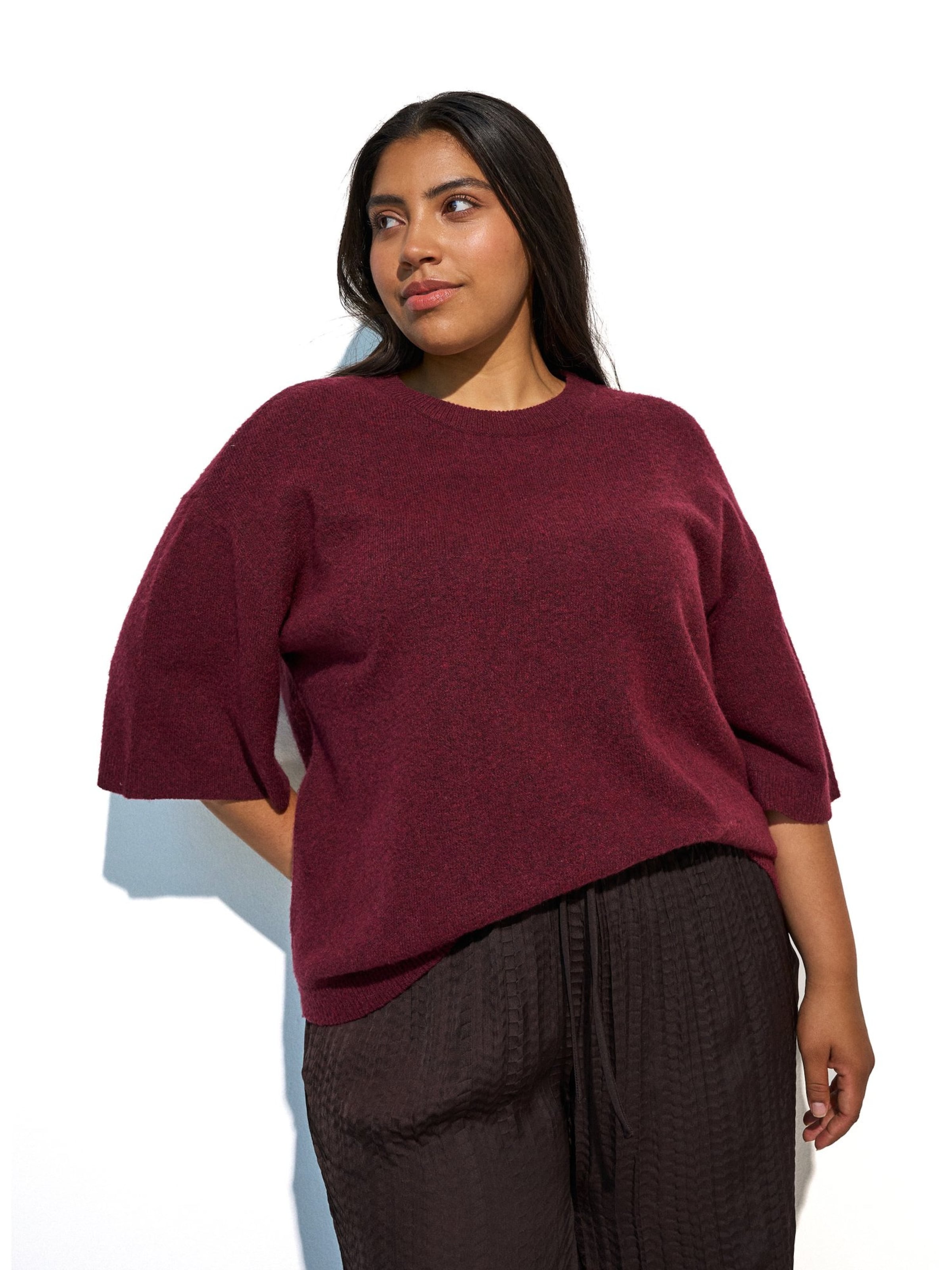 Pullover 'Cavista' di Zizzi in rosso: frontale
