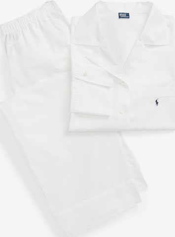Polo Ralph Lauren - Pijama ' Shirting Stripes ' en blanco: frente