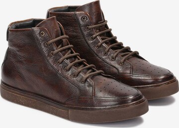 Kazar High-Top Sneakers in Brown