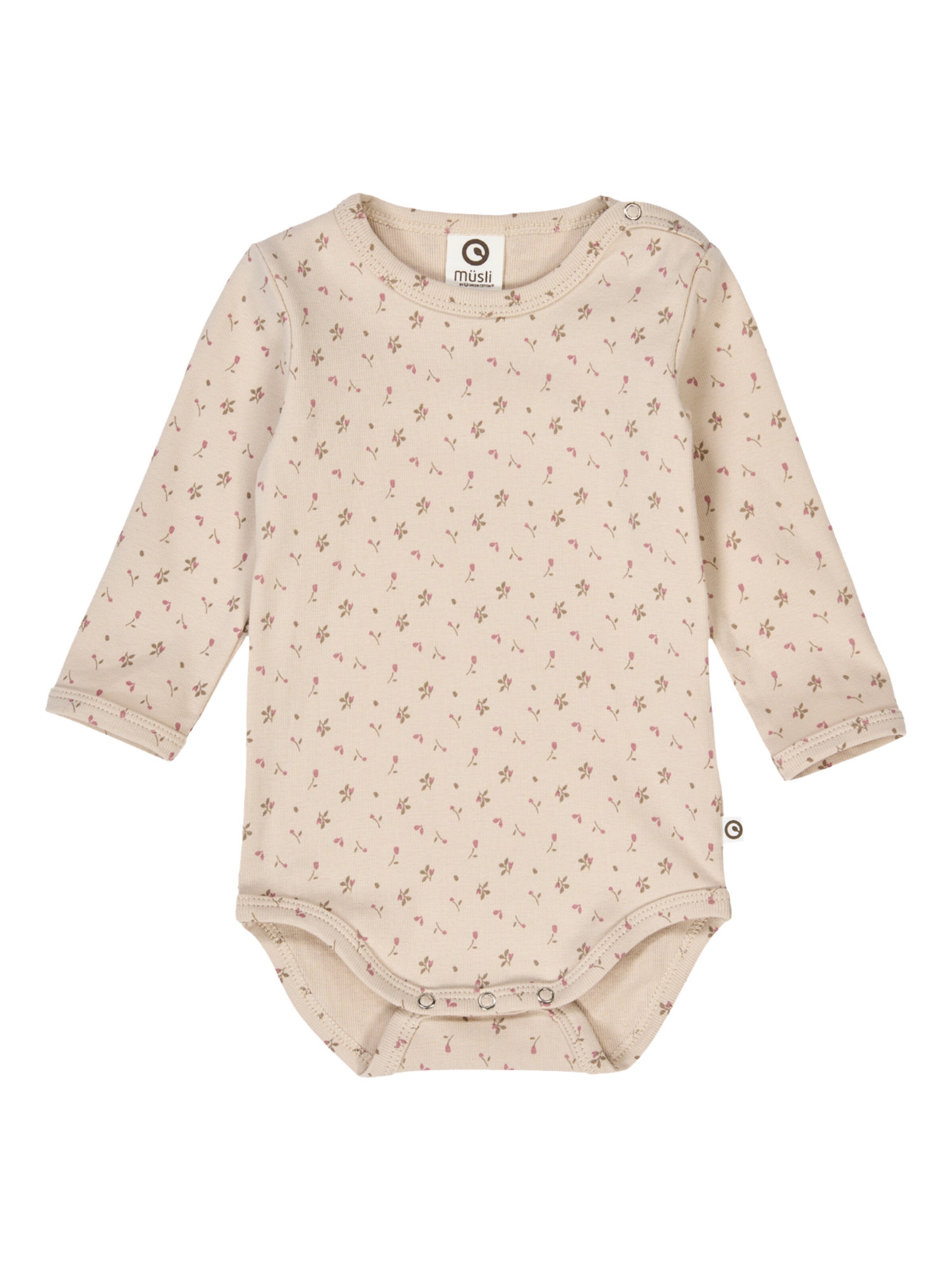 Barboteuse / body Müsli by GREEN COTTON en beige : devant