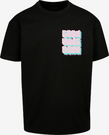 2Y Premium Shirt 'Good Vibes Only' in Zwart: voorkant