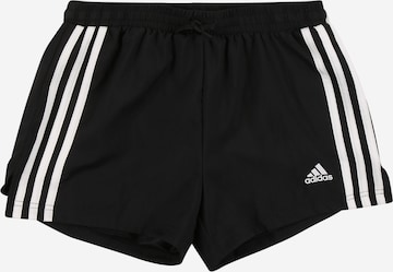 ADIDAS SPORTSWEAR Regular Workout Pants 'Designed To Move 3-Stripes' in Black: front