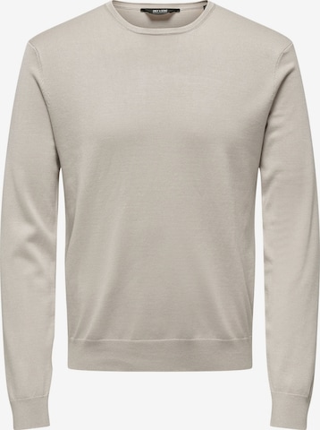 Pull-over Only & Sons en beige : devant
