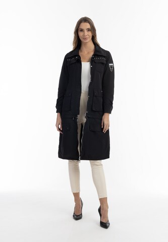 faina Between-seasons coat in Black