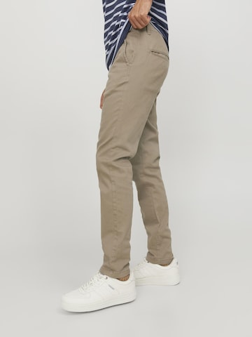 JACK & JONES Слим Брюки-чинос 'Macro Dave' в Бежевый