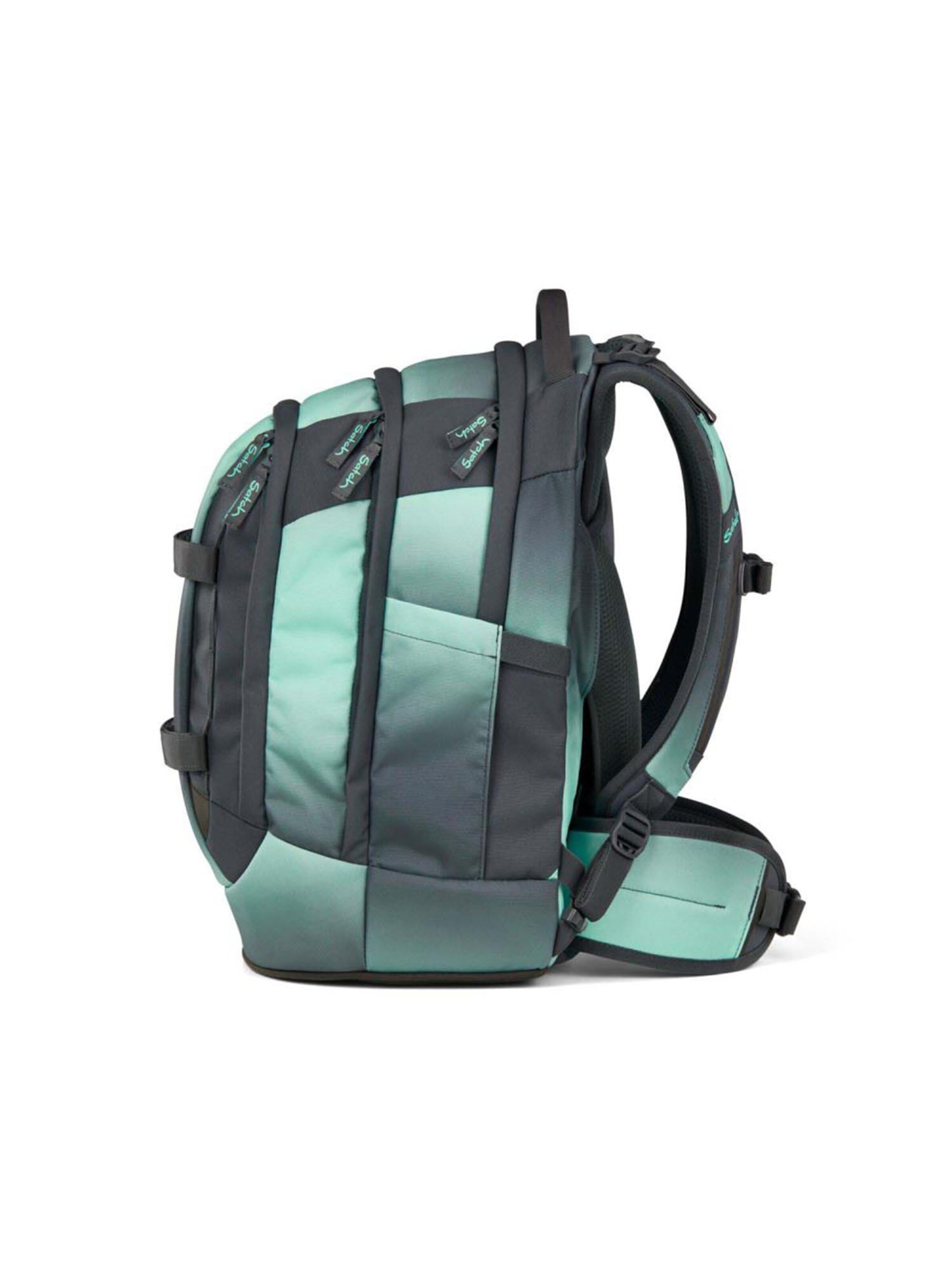 Satch Backpack 'Pack Schulrucksack Set 3tlg' in Green