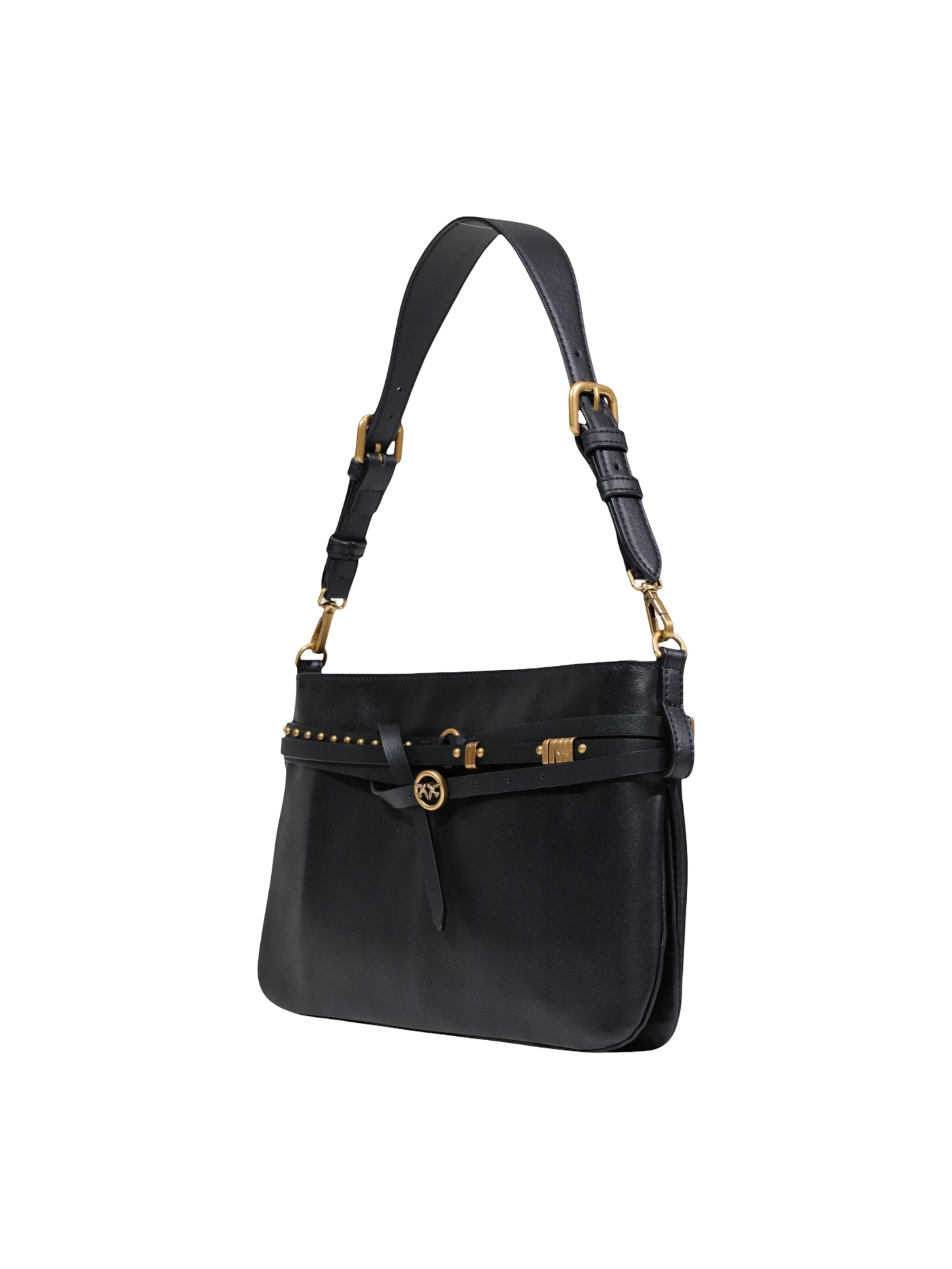 PINKO Skuldertaske 'BELT BAG CLASSIC VITELLO MORBI 106176 A0QO' i sort