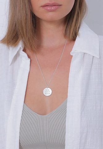 ELLI Necklace 'Wordings' in Silver: front