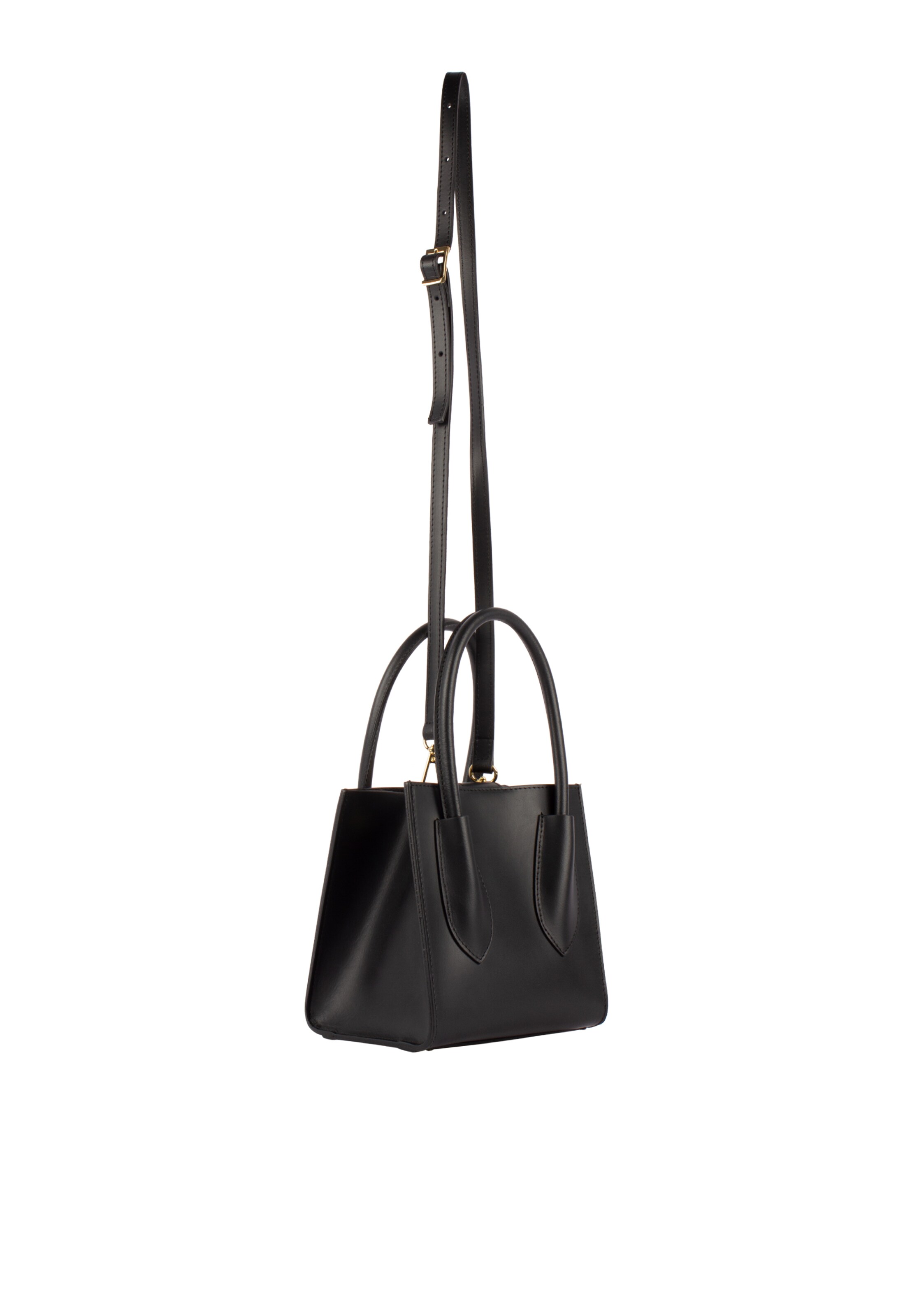 Borsa a mano di faina in nero