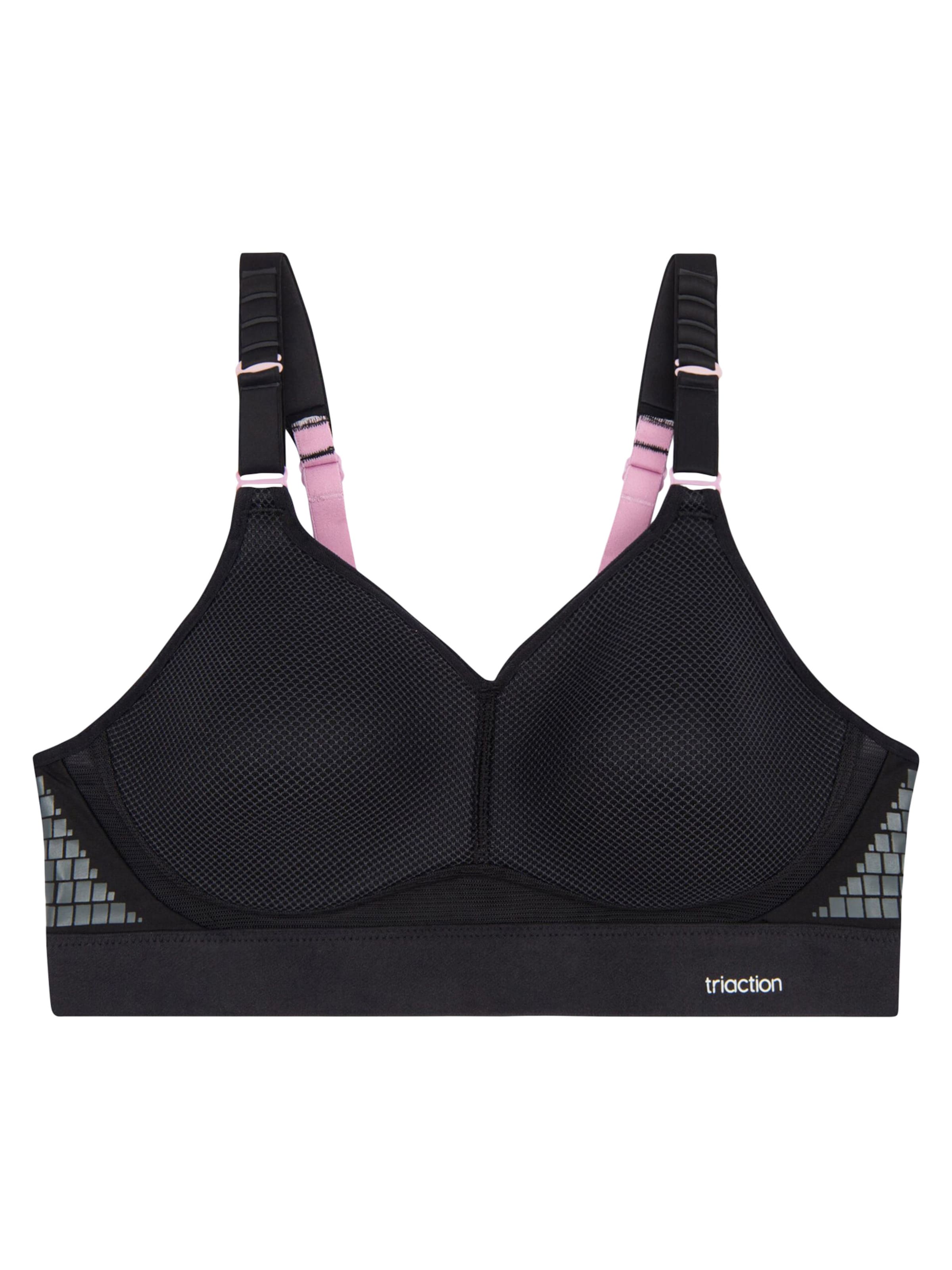 Triumph Triaction Bra 'Hybrid Lite' in Black: front