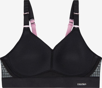 Triumph Triaction Bra 'Hybrid Lite' in Black: front