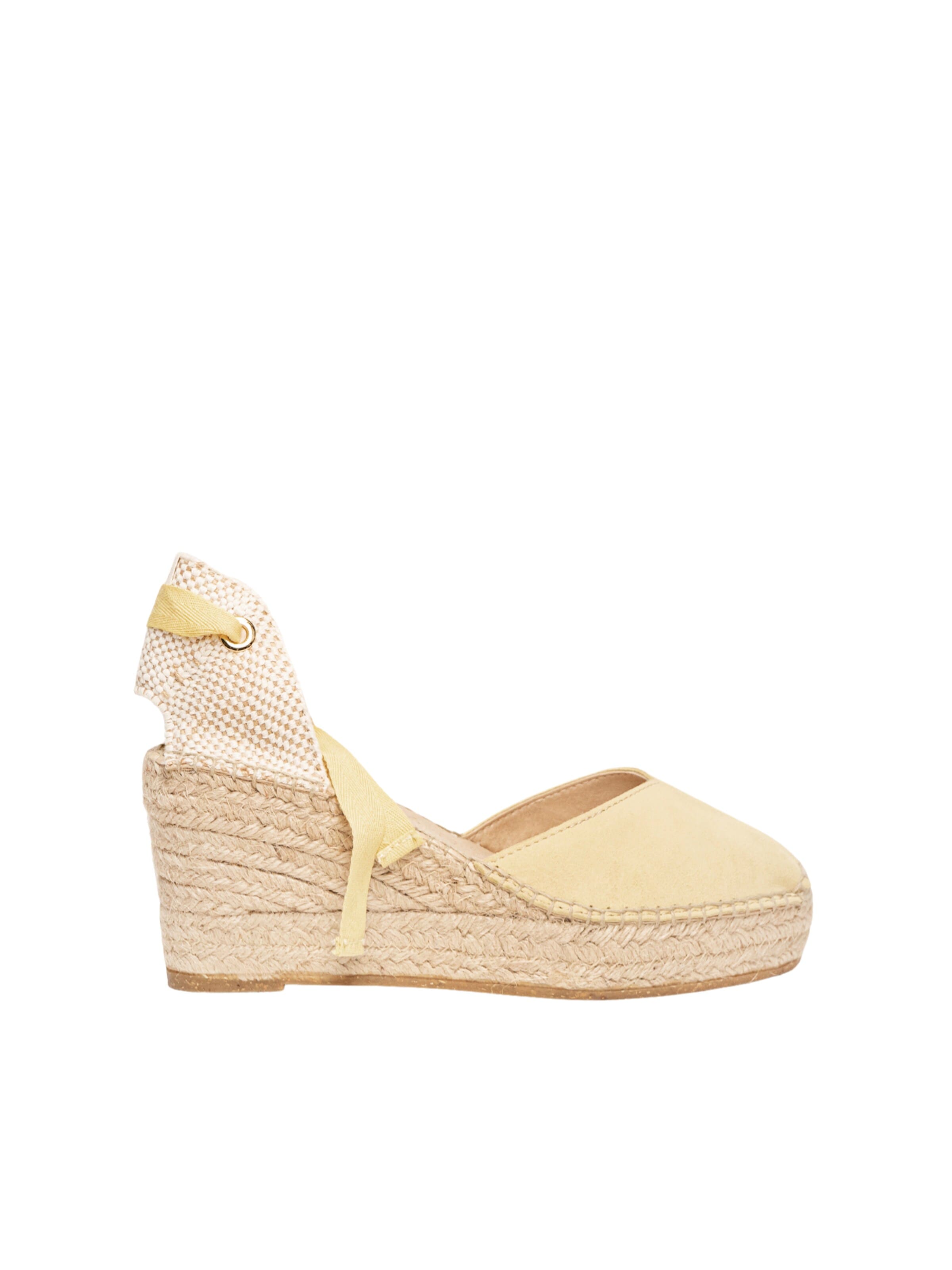 Alhamas Sandal 'Alpargata Cuña' in Yellow: front