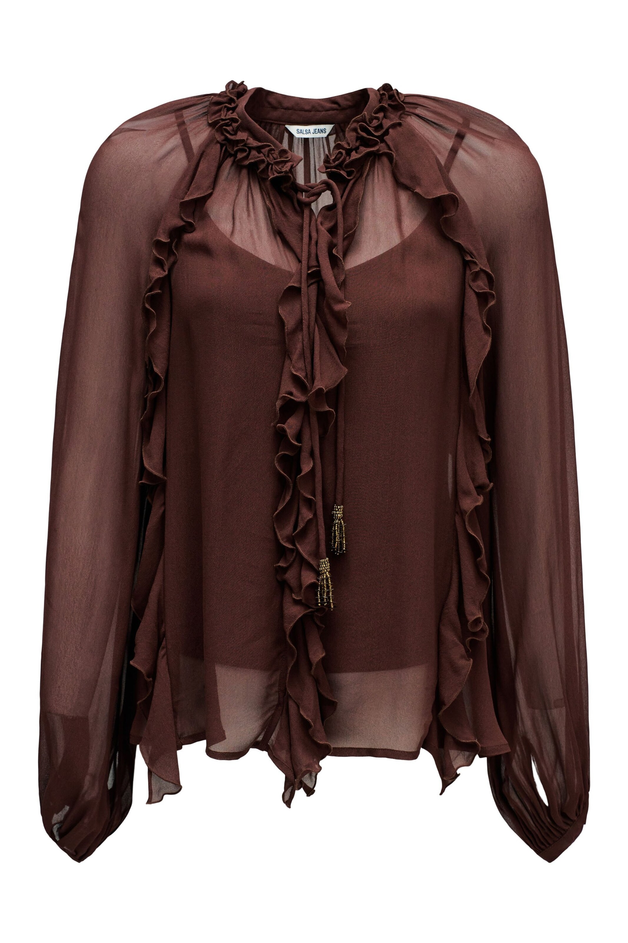 Salsa Jeans Blouse in Blauw: voorkant