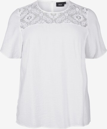 Chemisier Zizzi en blanc : devant